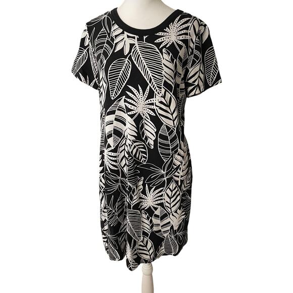 Set of 2 Old Navy Womens Large T-Shirt Dress Teal Printed Short Sleeve Basic - Picture 7 of 14